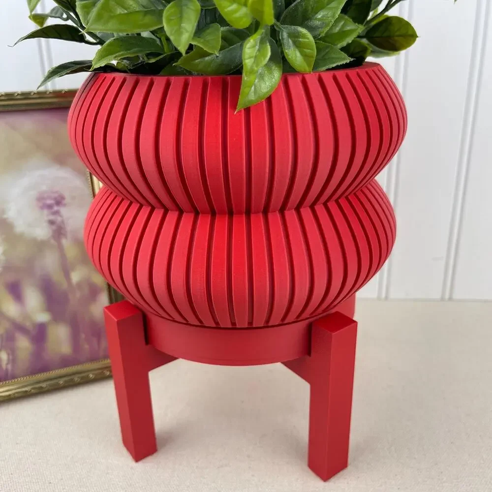 Sculptural Indoor Planter Pot, Milo Planter Pot, Indoor Flower Pot, Ridged